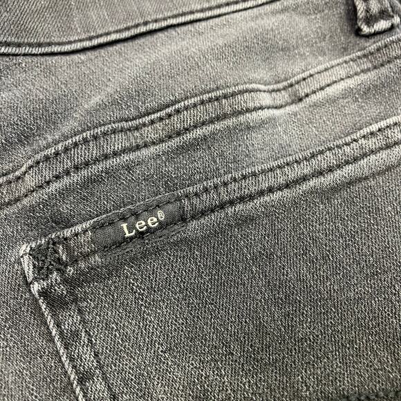 Lee | Straight Leg Jeans Black Denim Straight Leg Slim Fit Mid Rise Womens 12P - Picture 9 of 9